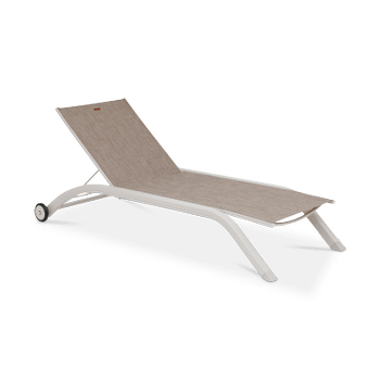 Ligbed Verstelbaar BRESCELLO Wit/Taupe Ligbed Verstelbaar BRESCELLO Wit/Taupe