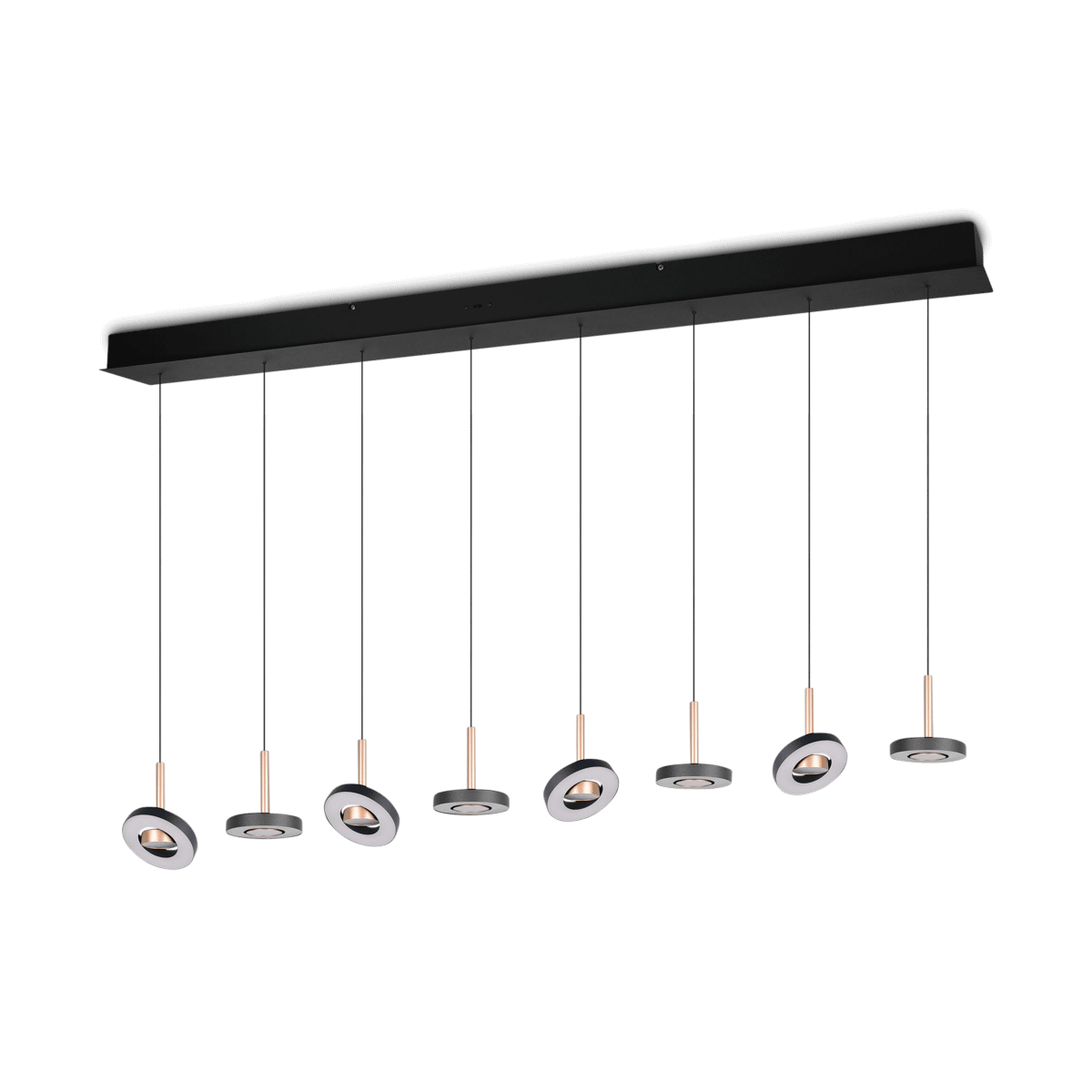 Hanglamp GUANO 8Del. Metaal Koffie