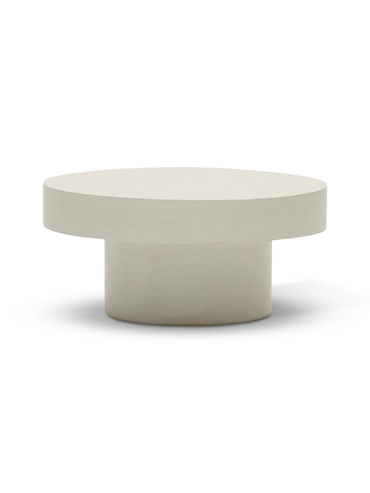 Aiguablava ronde salontafel in wit cement, ⌀66 cm