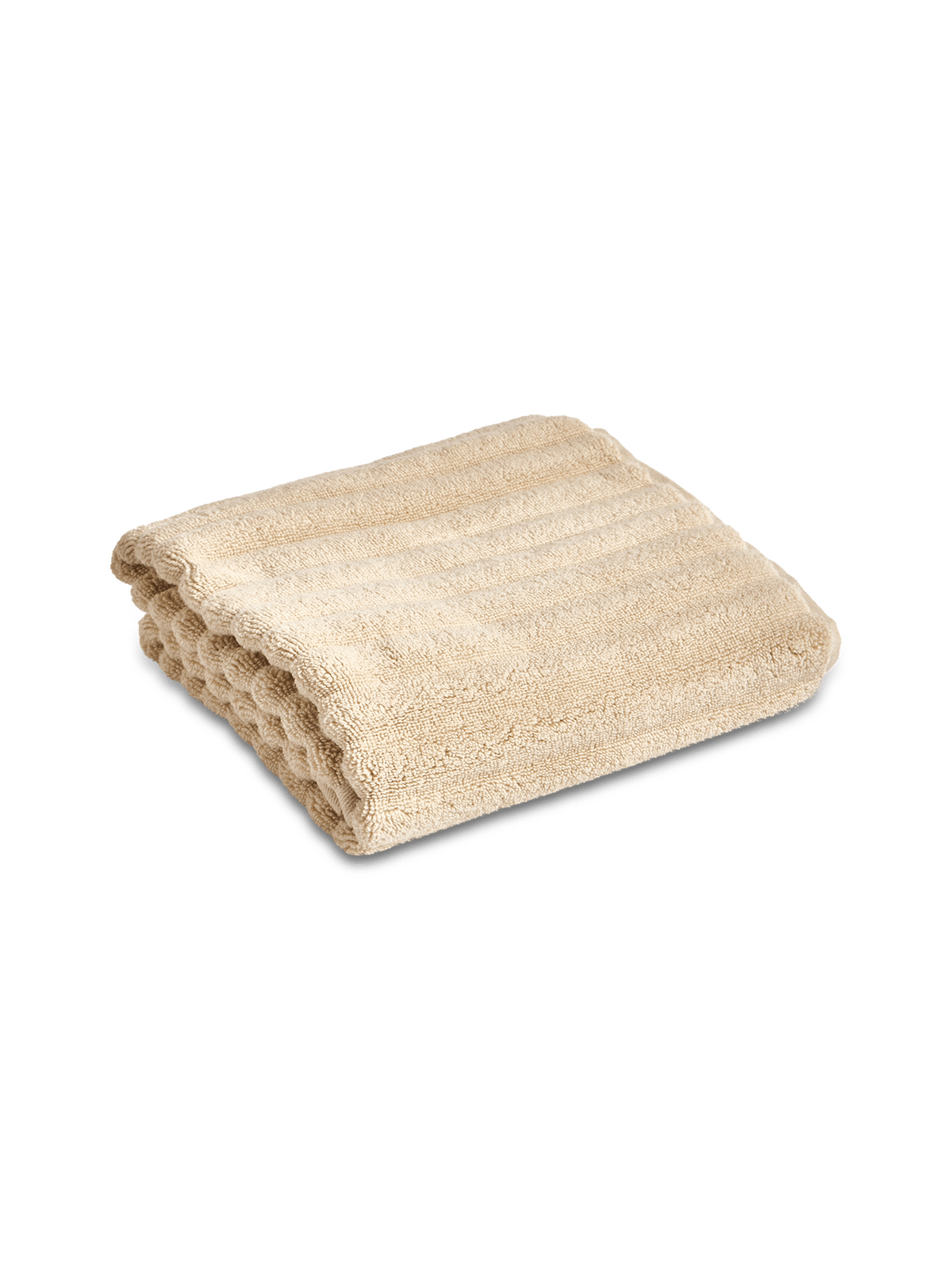 Navira handdoek van 100% beige katoen 50 x 90 cm