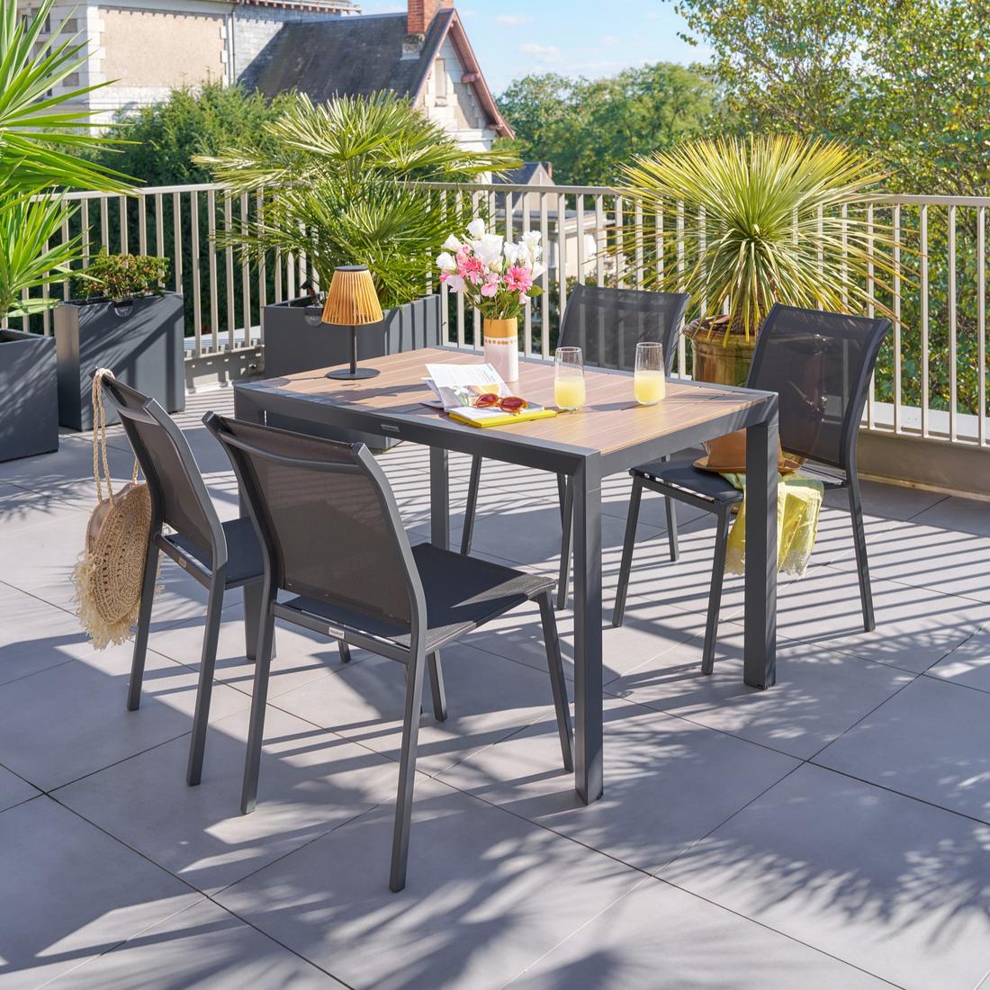 Tuinstoel DURELLA Grafiet Tuinstoel DURELLA Grafiet