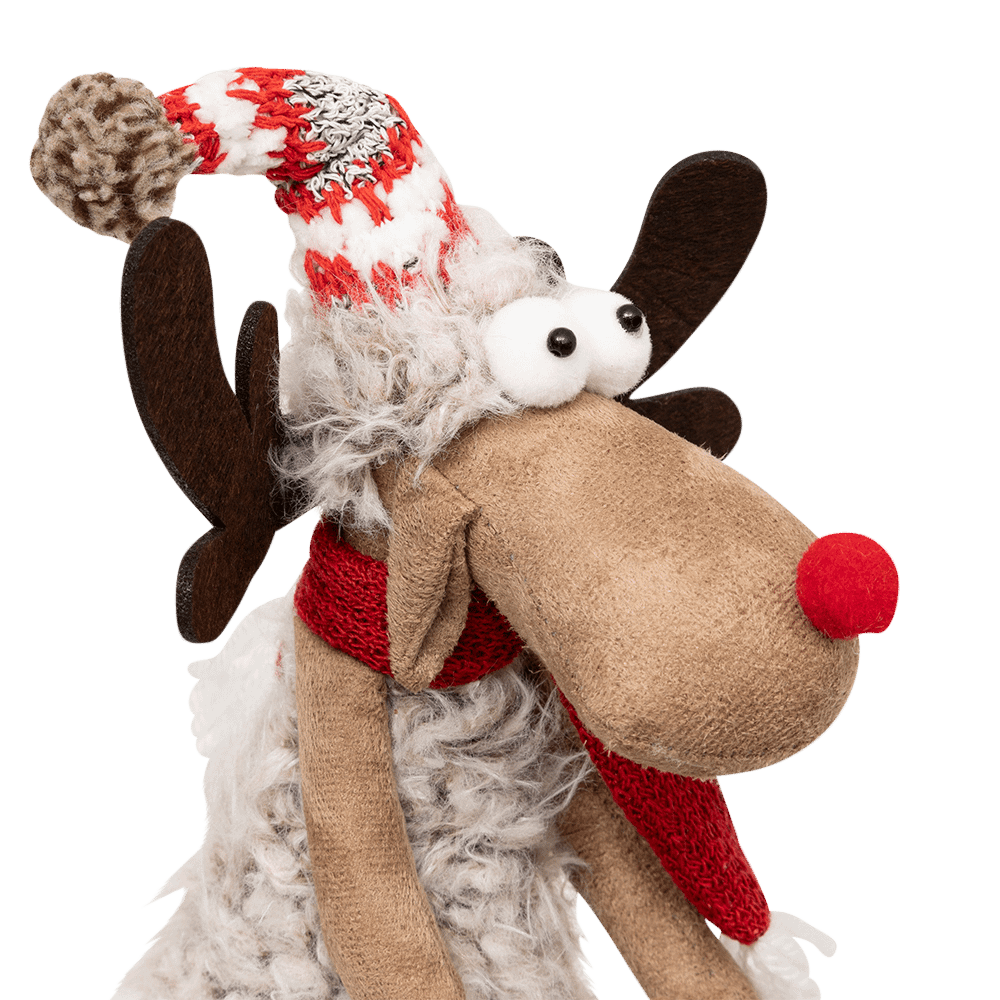 Rendier PRANCER op Slee Rood