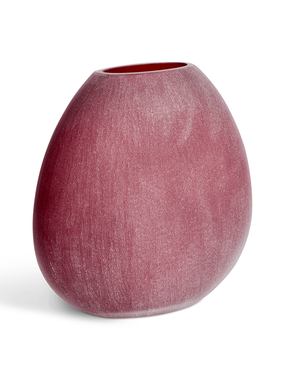 Vaas Rovena van bordeaux glas 33,5 cm