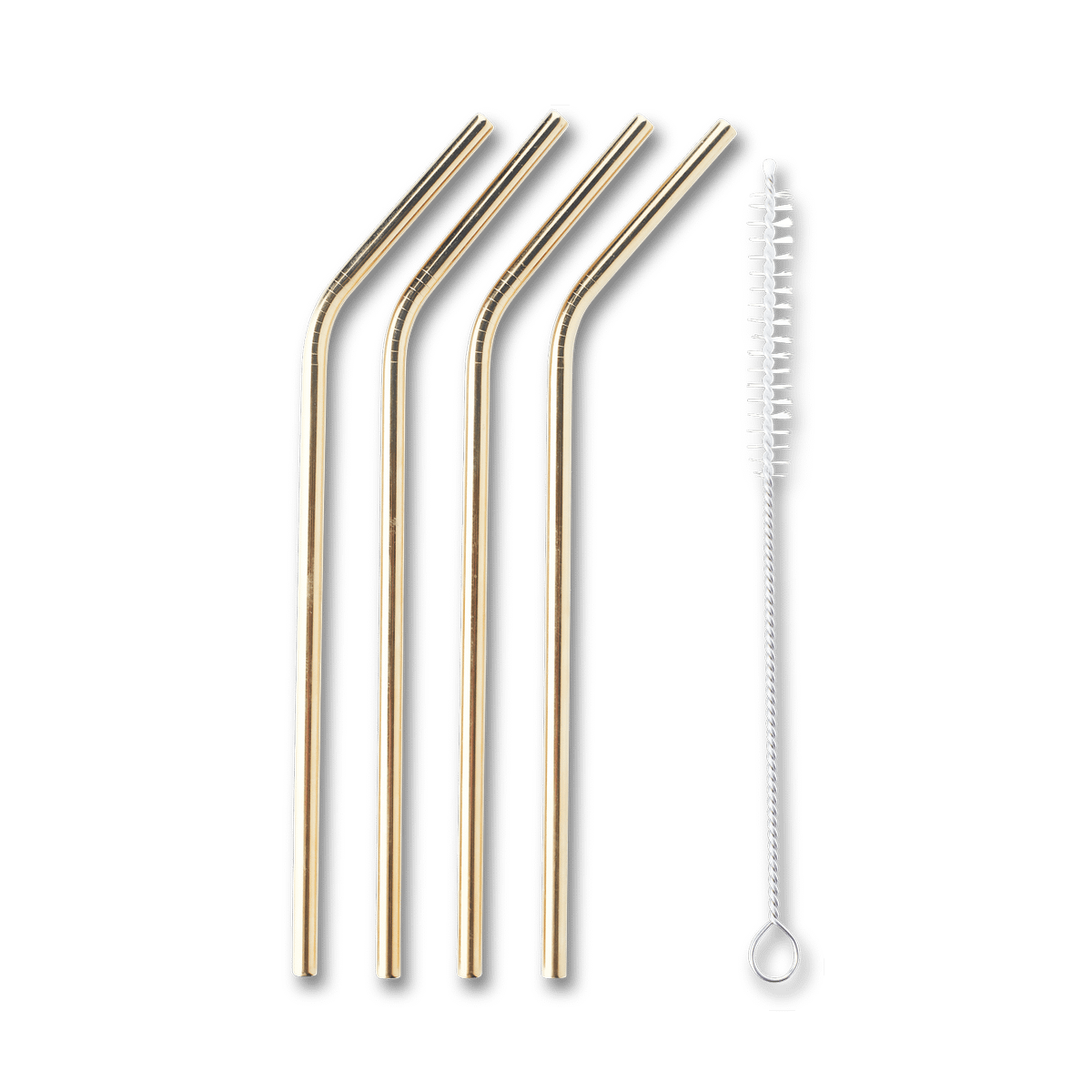 S/4 Cocktailrietjes RVS XL Goud