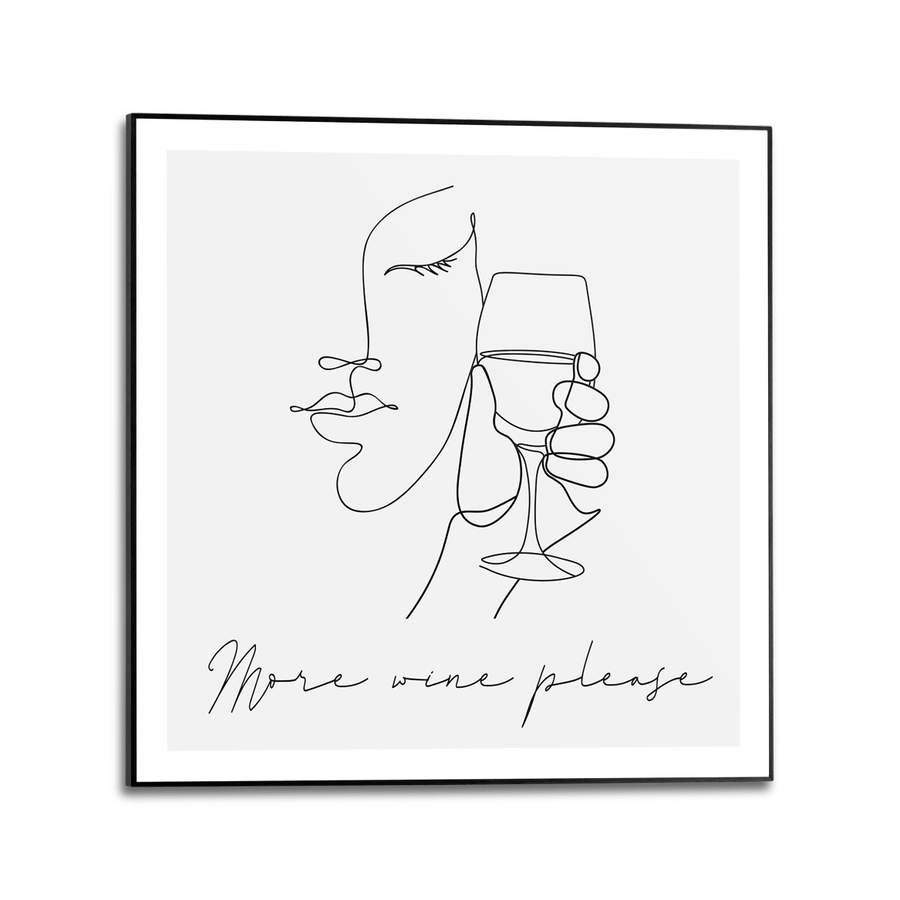Slim Frame Black More Wine Please Slim Frame Black More Wine Please