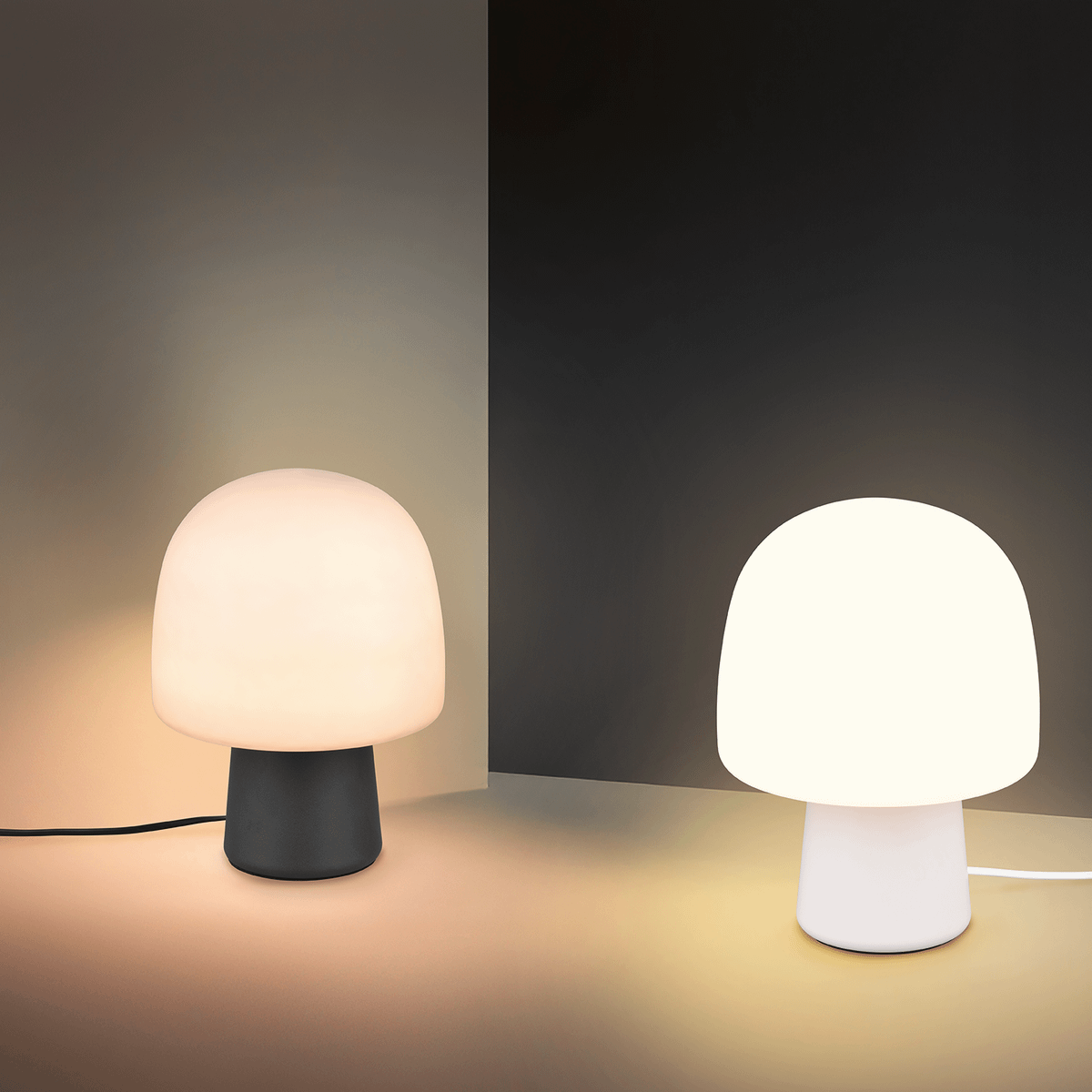 Tafellamp STEEN Metaal Wit/Glas