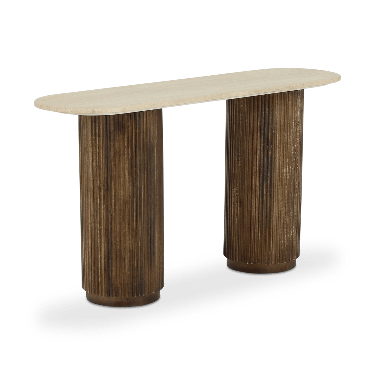 Console CHAKRA 135x40 Travertijn/Mango Donkerbruin
