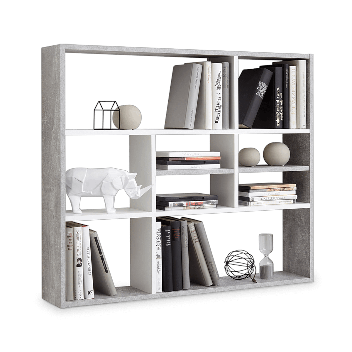 Boekenkast WOLA Concrete/White
