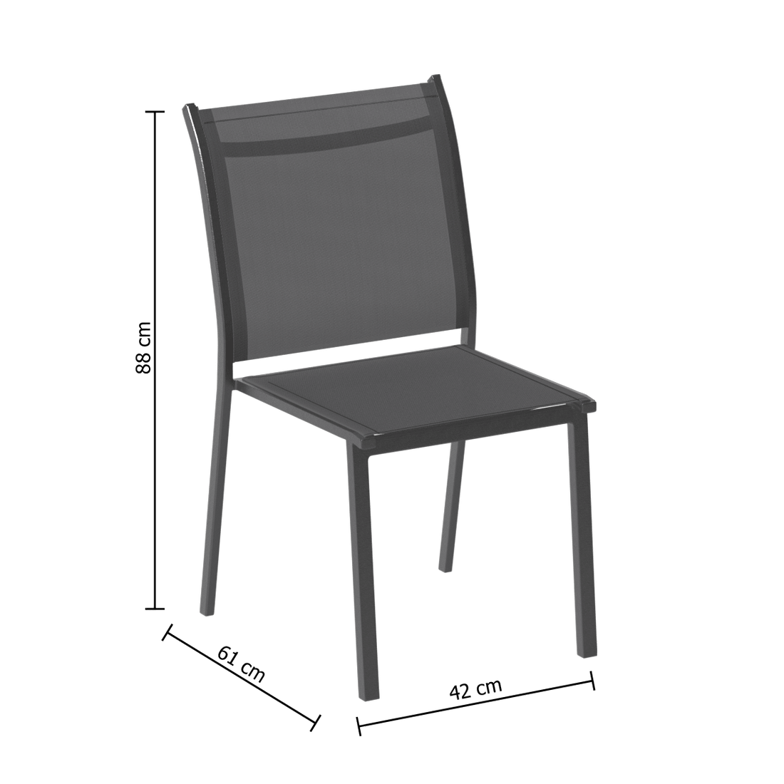 Tuinstoel DURELLA Grafiet Tuinstoel DURELLA Grafiet