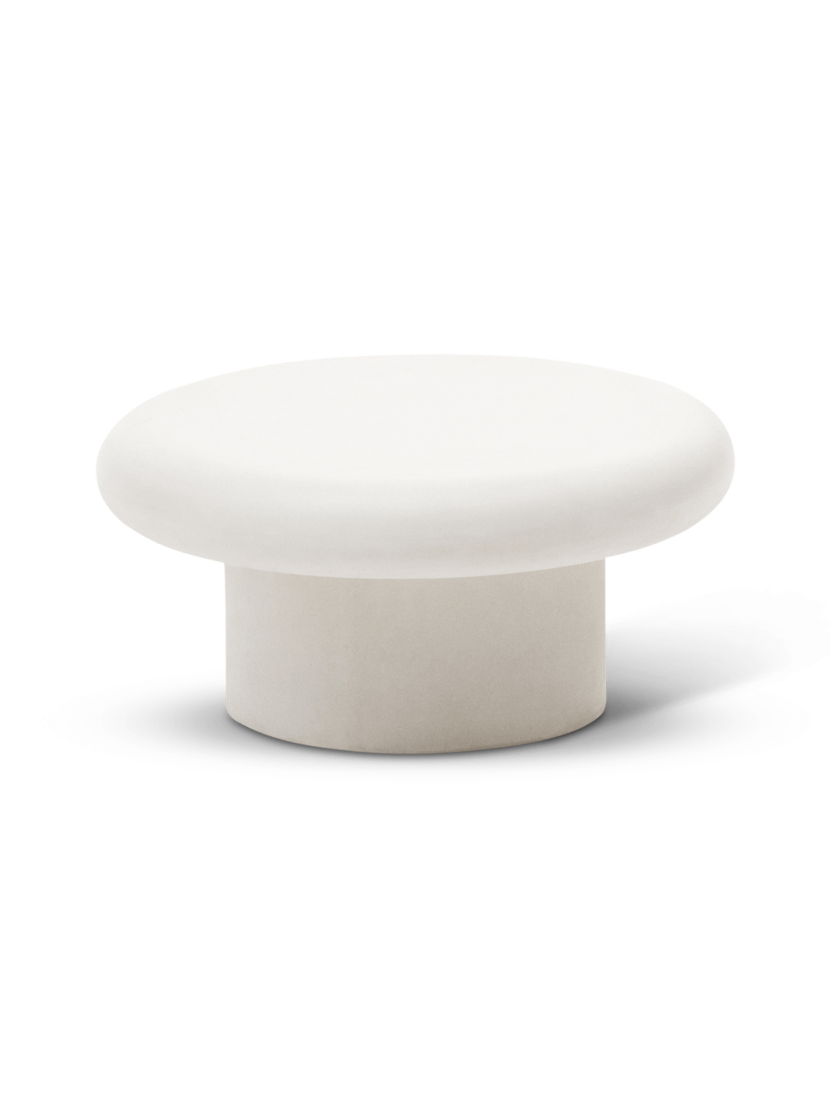 Salontafel Addaia van wit cement ⌀66 cm