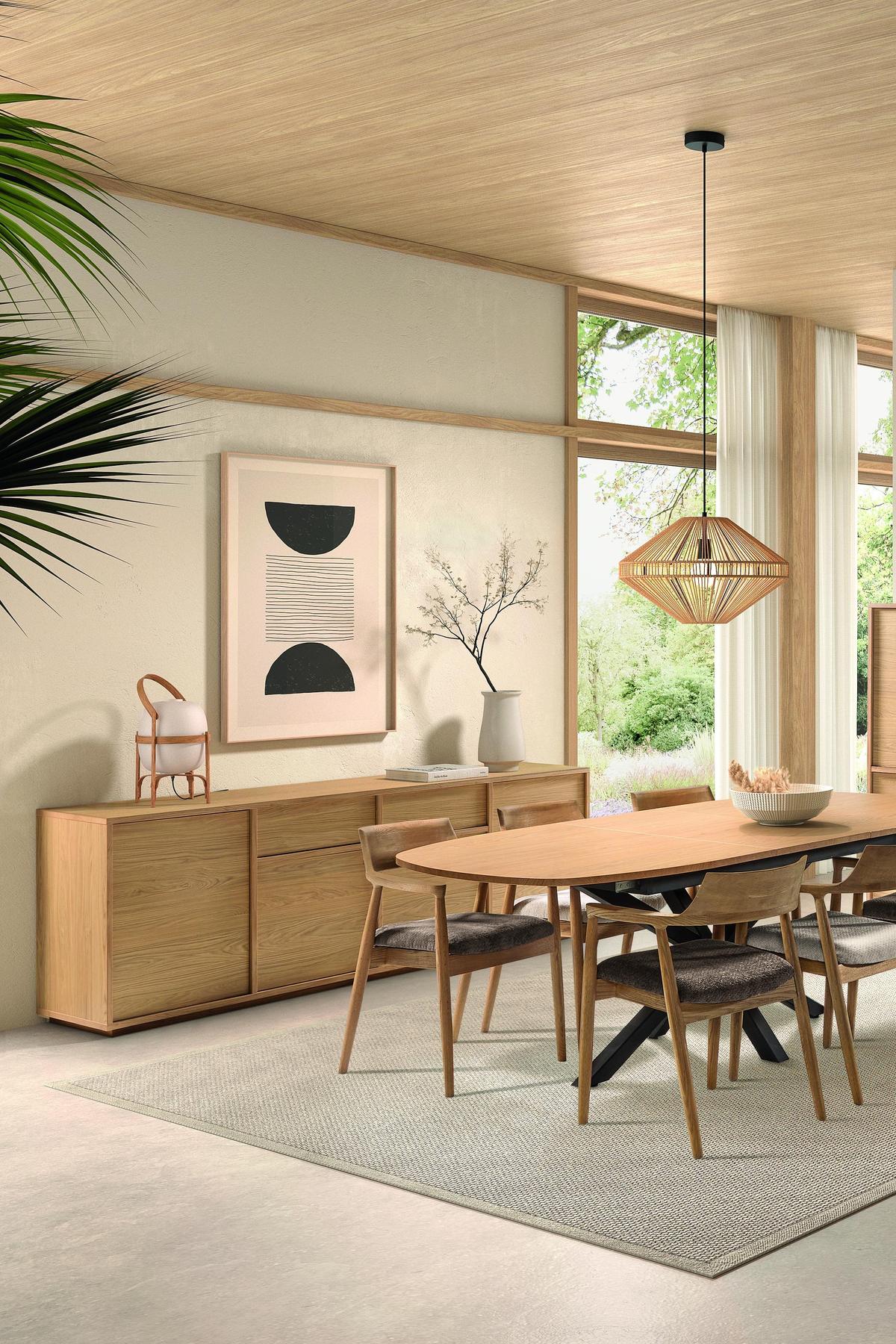 Dressoir Yamato in lichte eikkleur