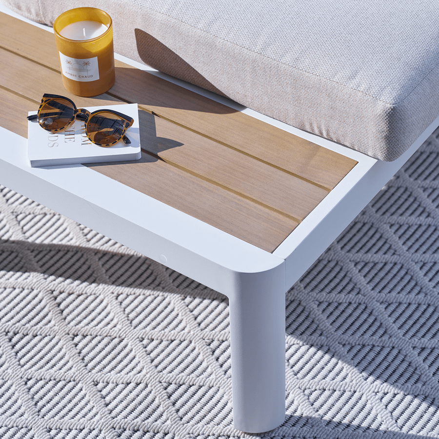 Loungehoek VITERBO Wit/Beige Loungehoek VITERBO Wit/Beige
