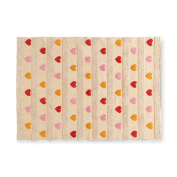 Kindertapijt COEUR Hart Beige/Rood/Roze Kindertapijt COEUR Hart Beige/Rood/Roze
