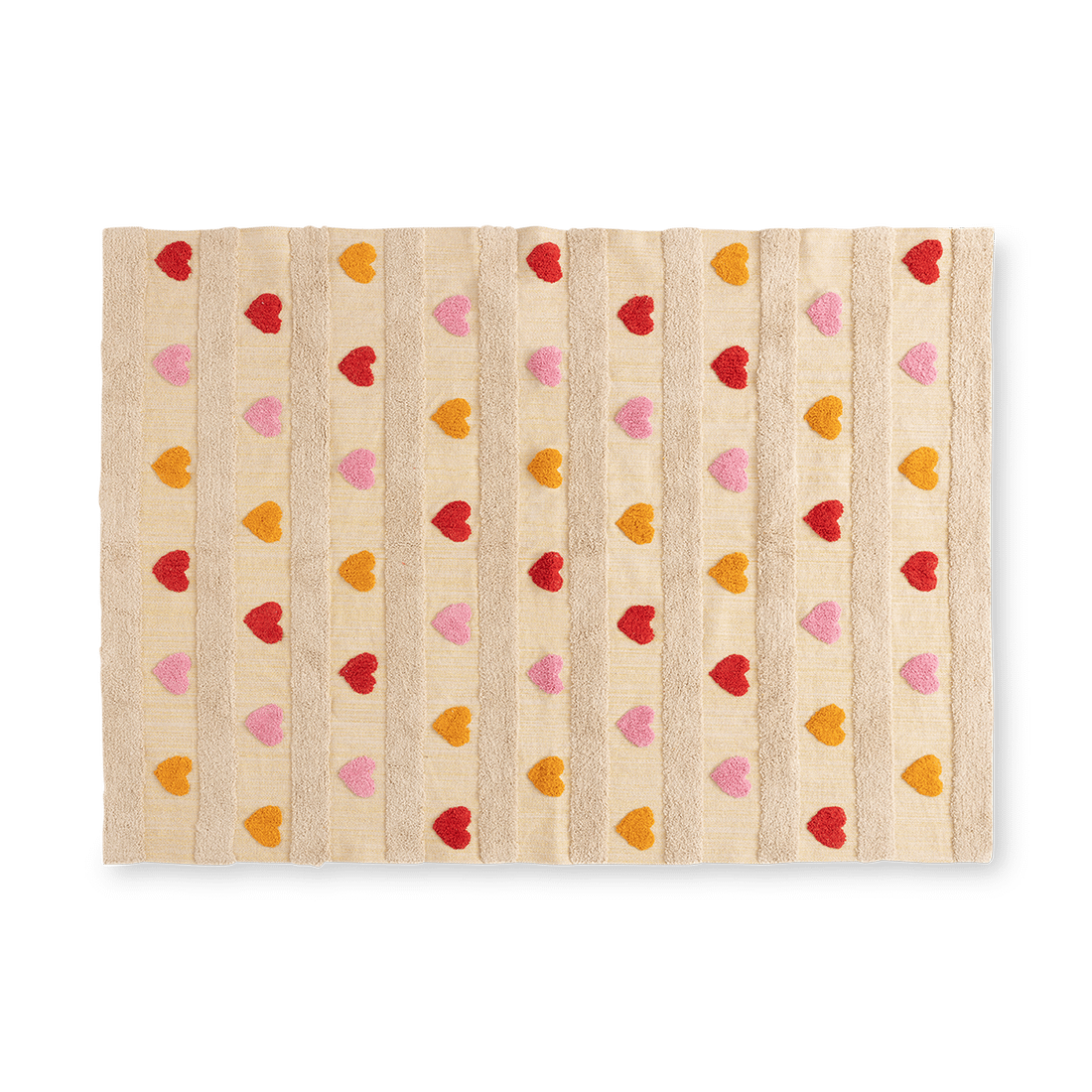 Kindertapijt COEUR Hart Beige/Rood/Roze Kindertapijt COEUR Hart Beige/Rood/Roze