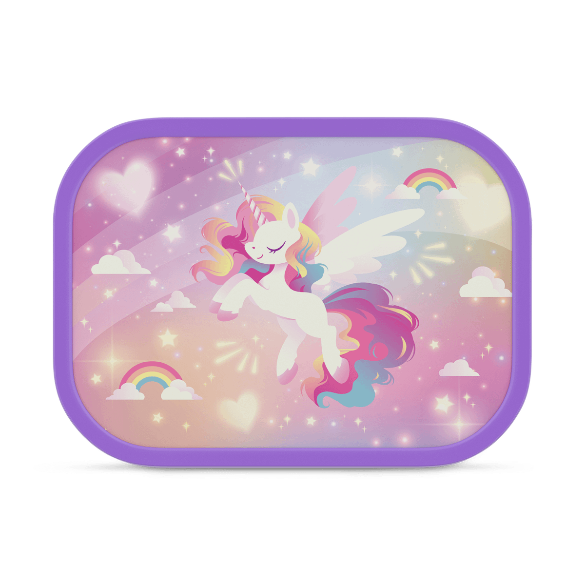 Lunchbox UNICORN GLOW Rechthoek Roze