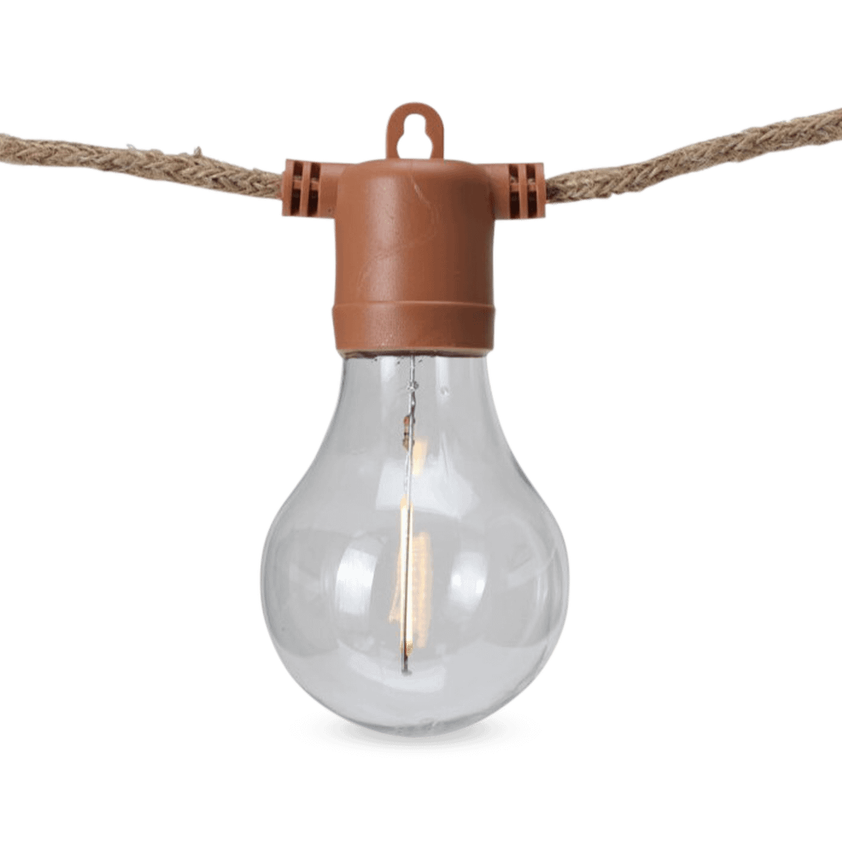 Lichtslinger BULBS 10Led Touw/Bruin