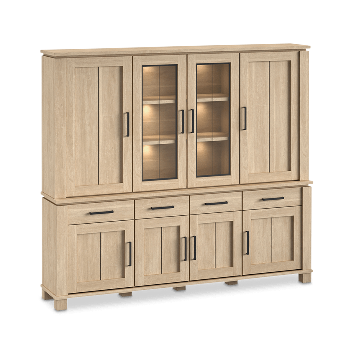 Opzetkast 2D/2D Glas BELMONTE Brushed Sand Oak B233