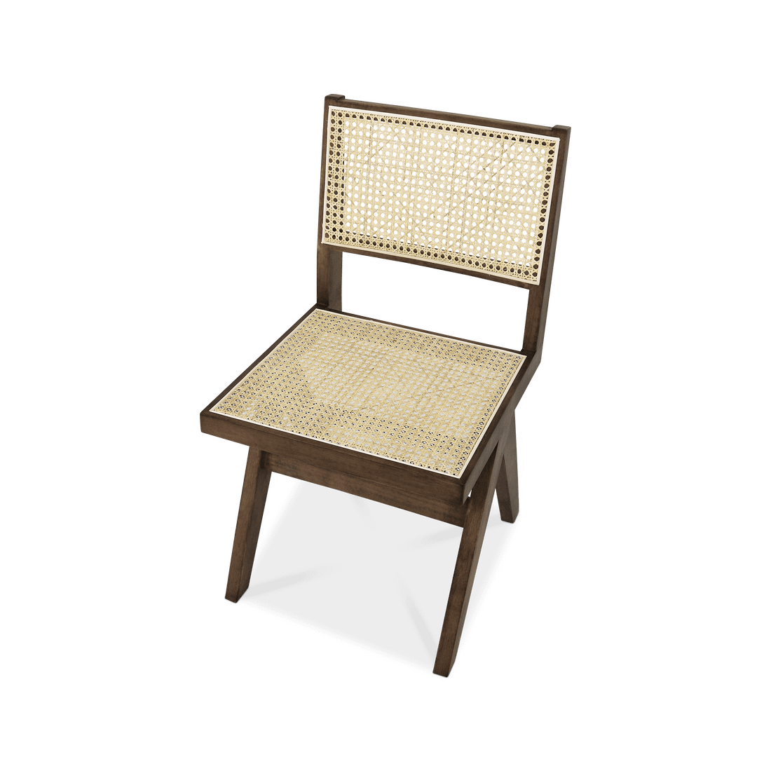 Stoel JAKI Ash Wood Walnut/Rotan  Stoel JAKI Ash Wood Walnut/Rotan