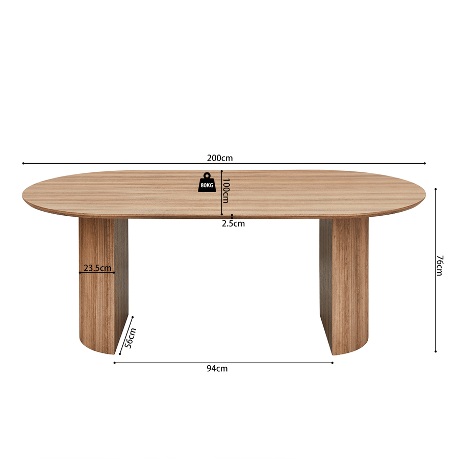 Eettafel PORTO Decor Oude Eik 200x110 Eettafel PORTO Decor Oude Eik 200x110