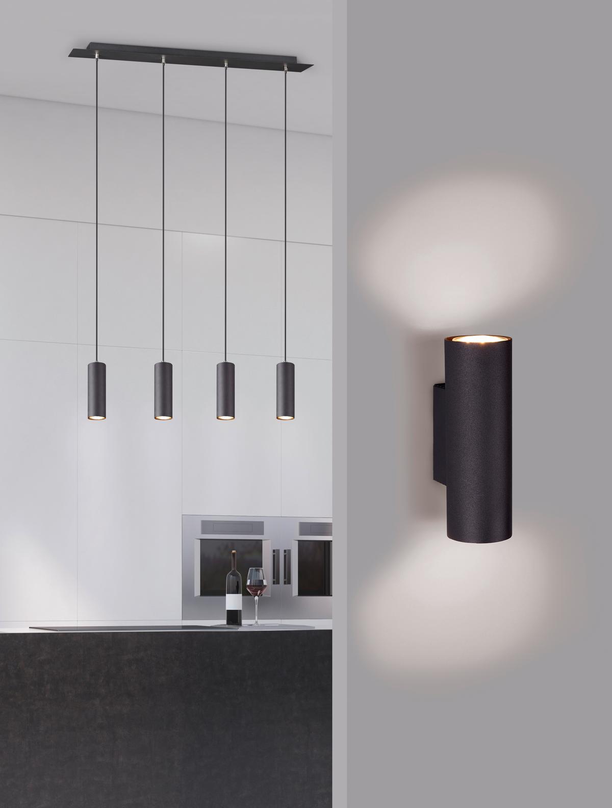 Hanglamp MARLEY 4-Delig Metaal Zwart