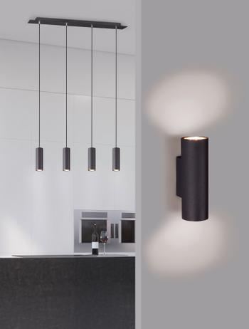 Hanglamp MARLEY 4-Delig Metaal Zwart Hanglamp MARLEY 4-Delig Metaal Zwart