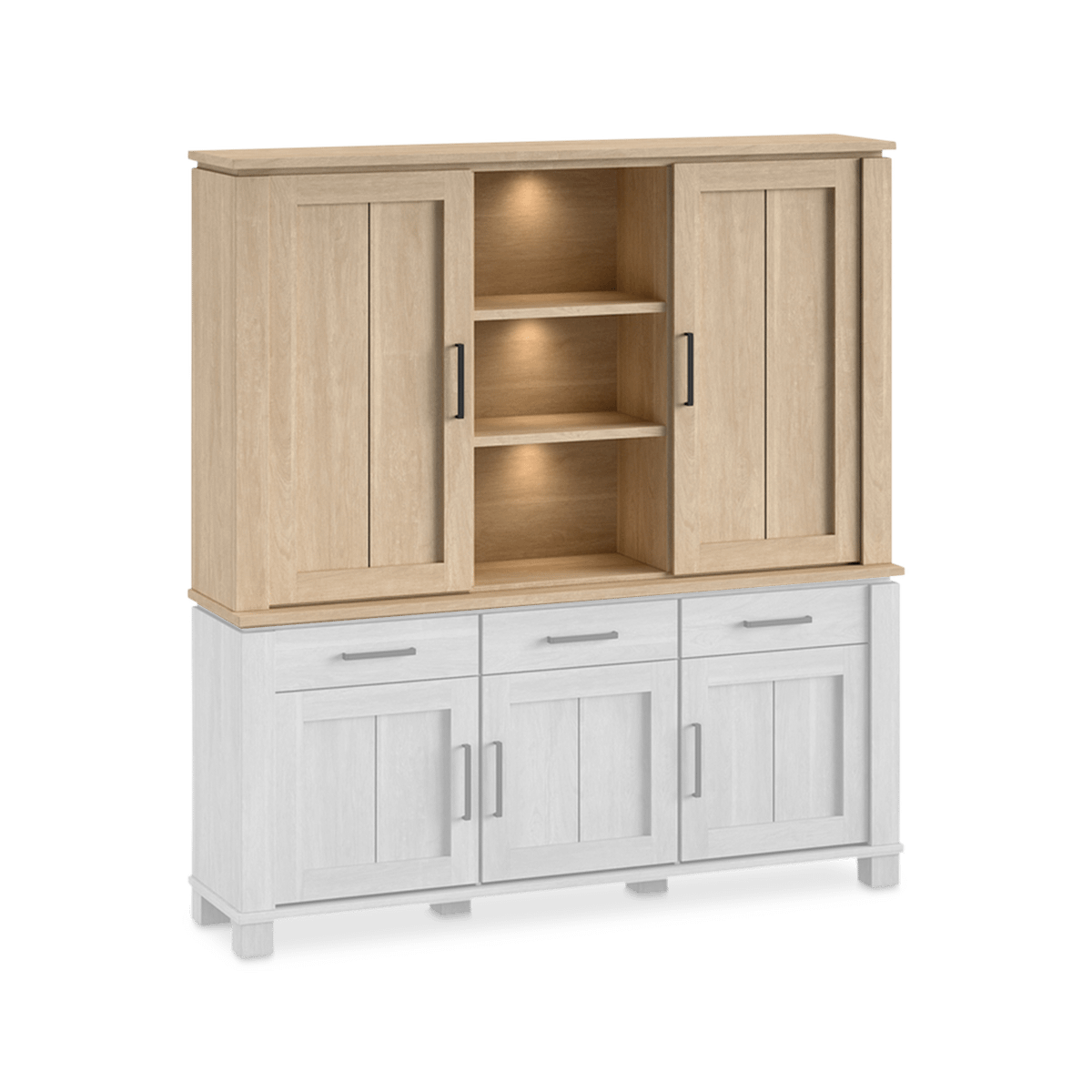 Opzetkast 2D/Nis BELMONTE Brushed Sand Oak B199