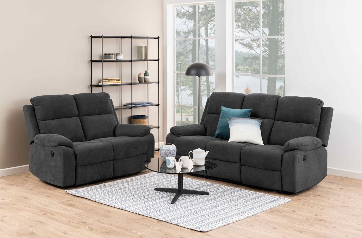 Salontafel MALBORD Glas Smoke/Metal Black