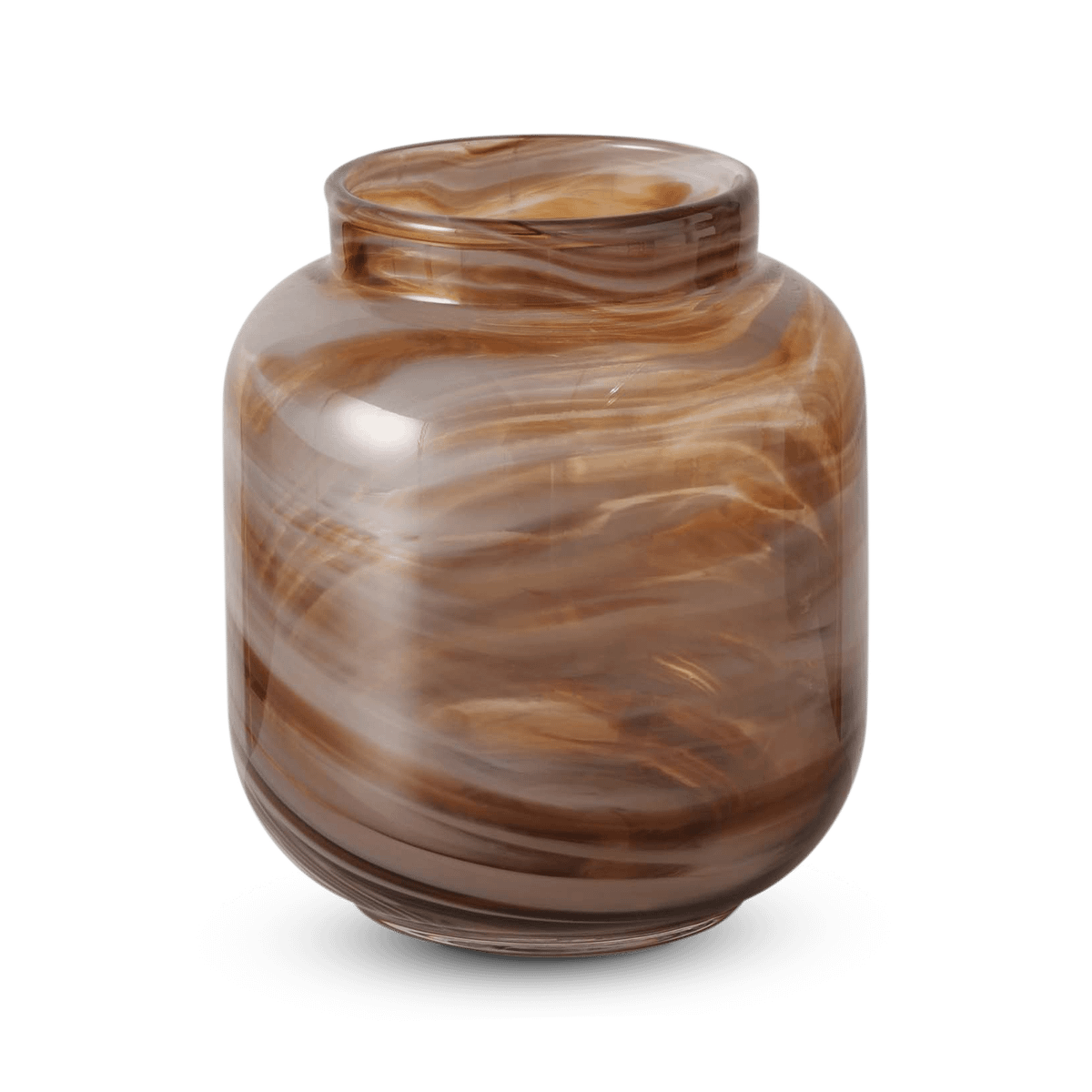 Vaas MARIOL L Glas Marmerlook Bruin
