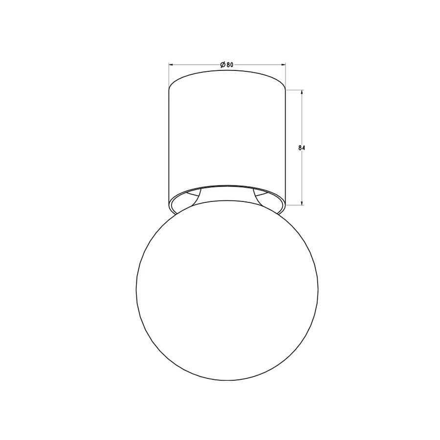Plafondlamp BABU Ø8 Geborsteld Goud Plafondlamp BABU Ø8 Geborsteld Goud