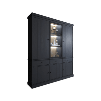 Vitrinekast CASTELLO B182 Zwarte Eik Vitrinekast CASTELLO B182 Zwarte Eik