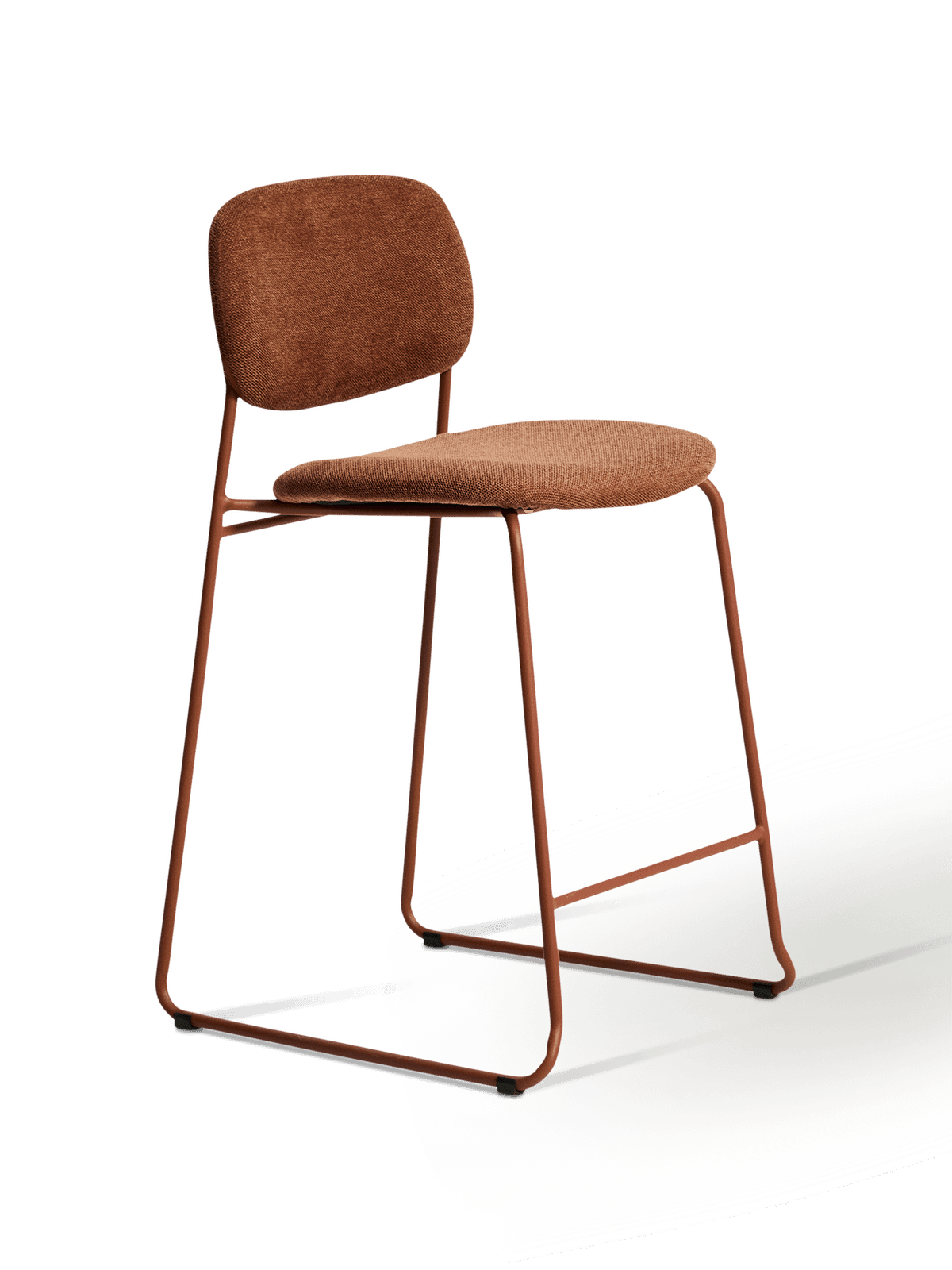 Barstoel met sledepoot Meli Terracotta