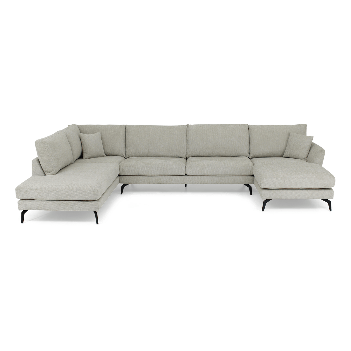 Hoeksalon CELINE Longchair Links Grijs