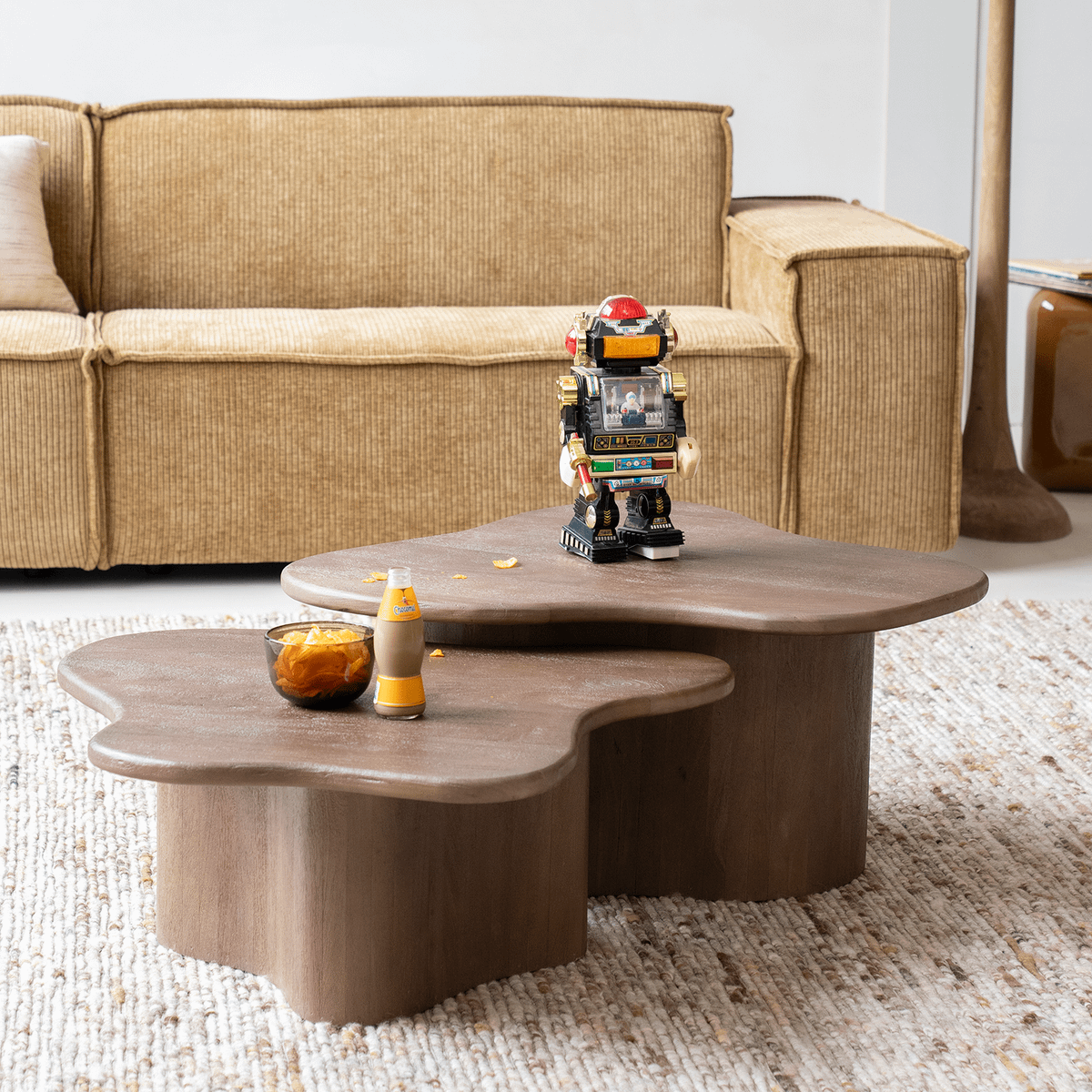 Salontafel S/2 AILO Mangohout Bruin