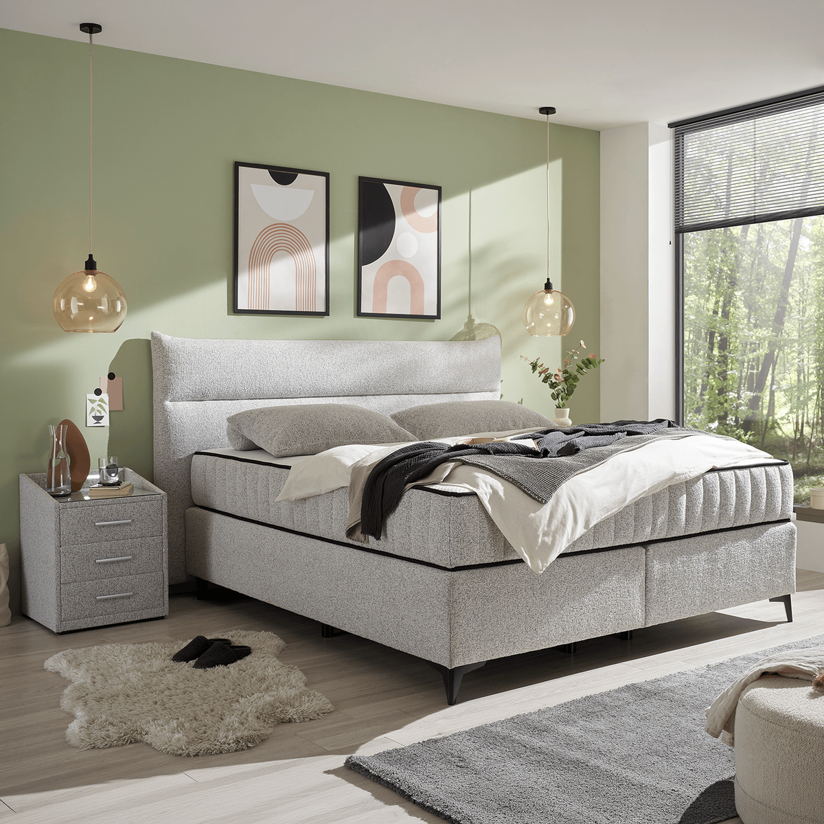 Boxspring ELISHA 160x200 Puente 80 Dove