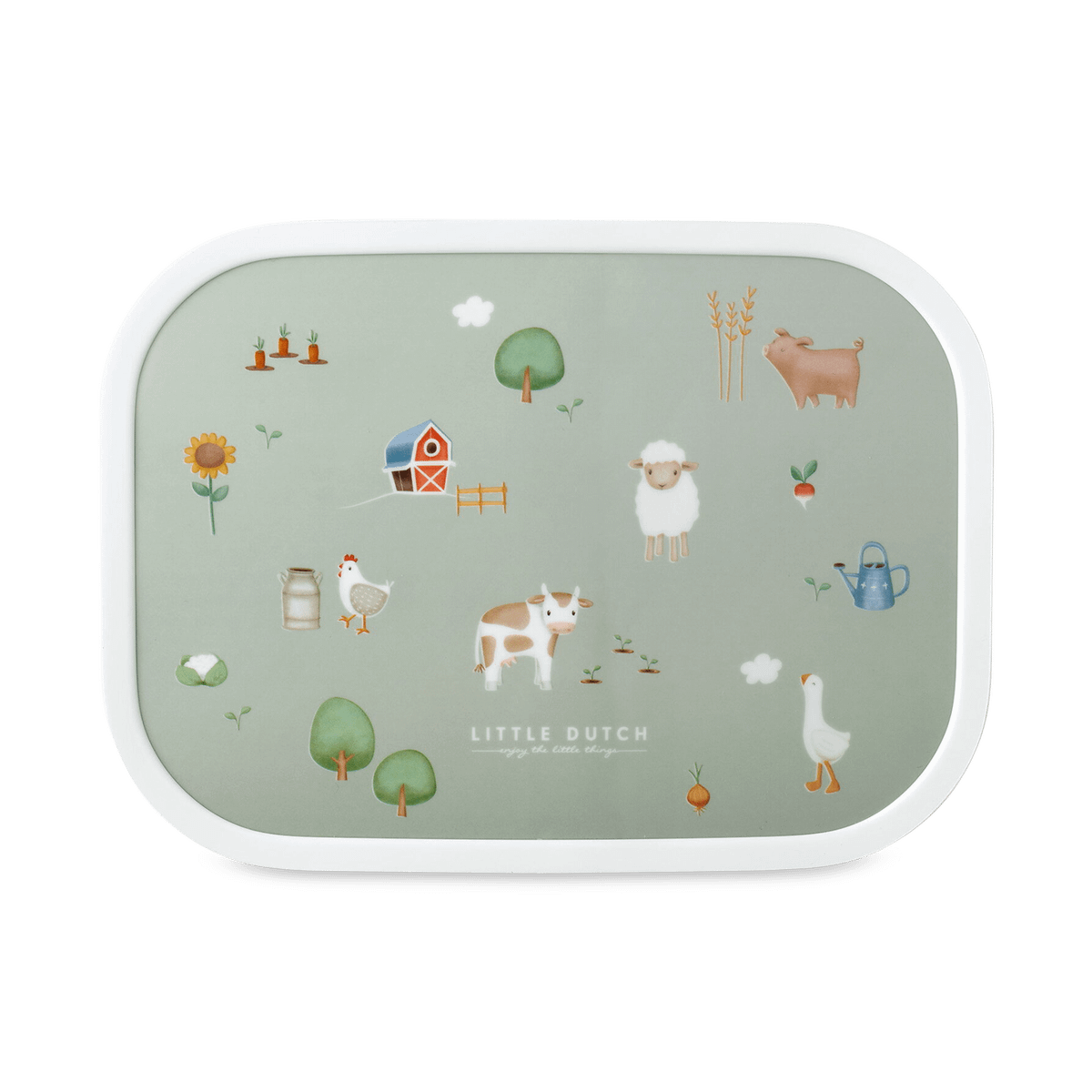Lunchbox LITTLE FARM Groen