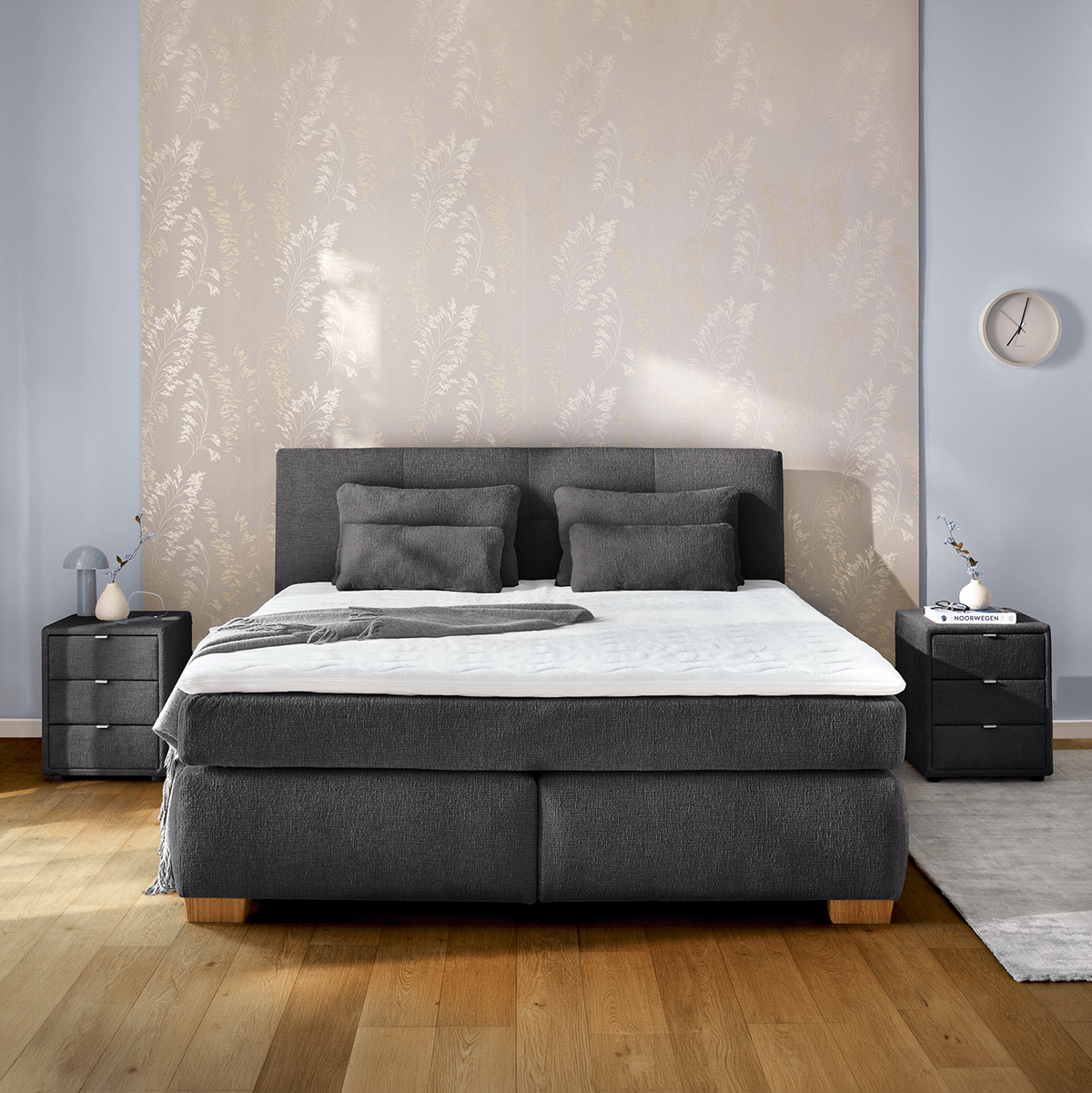 Boxspring ZAANDAM 180x200 Antraciet