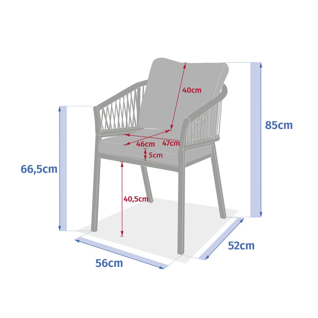Tuinstoel RIPASSO Grafiet/Antraciet Tuinstoel RIPASSO Grafiet/Antraciet