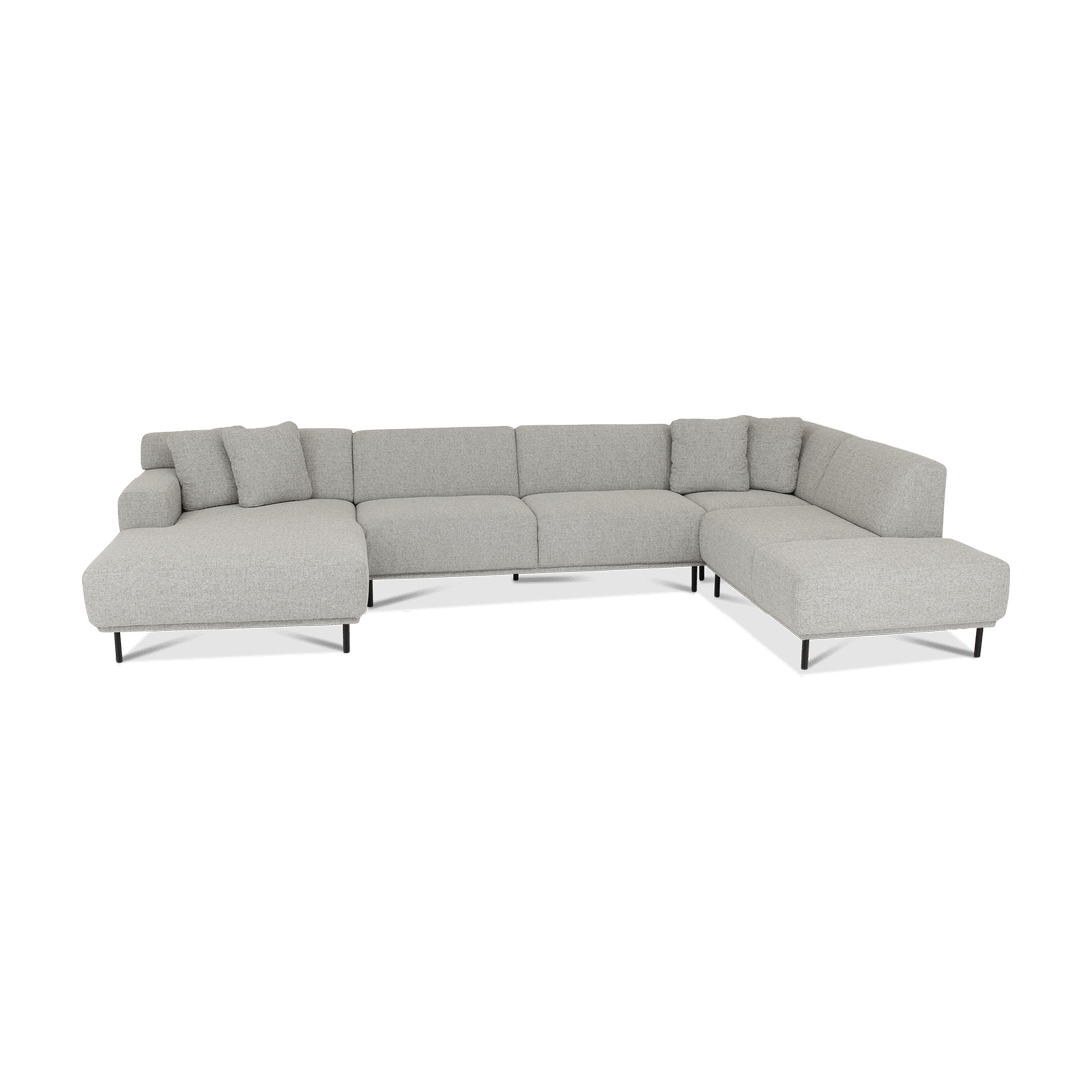 Hoeksalons QUILLO Longchair Links/Zithoek Rechts Grijs B390 Hoeksalons QUILLO Longchair Links/Zithoek Rechts Grijs B390