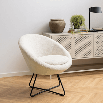 Bijzetzetel MEDIO Orson Cream Beige Bijzetzetel MEDIO Orson Cream Beige