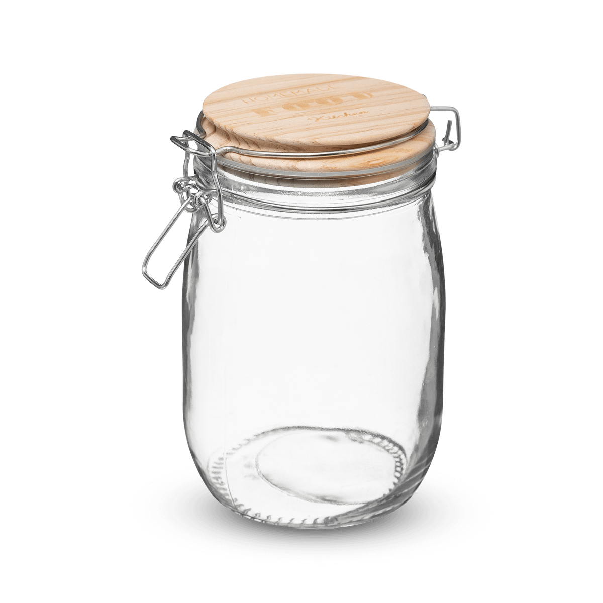 Voorraadpot HOMEMADE 1l Glas/Hout
