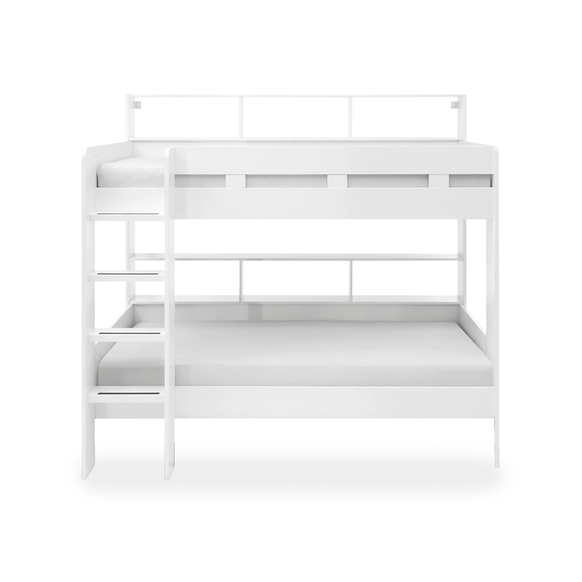 Stapelbed STITCH 90x200 Wit (Incl. Bedlade en Bodems)