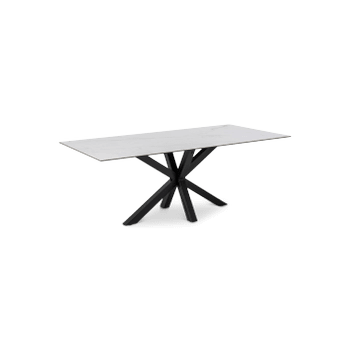 Eettafel FERRIS Keramiek Wit 200x100 Eettafel FERRIS Keramiek Wit 200x100