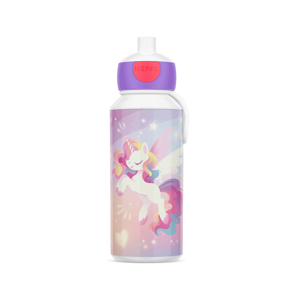 Drinkfles UNICORN GLOW Pop-up 400ml Roze