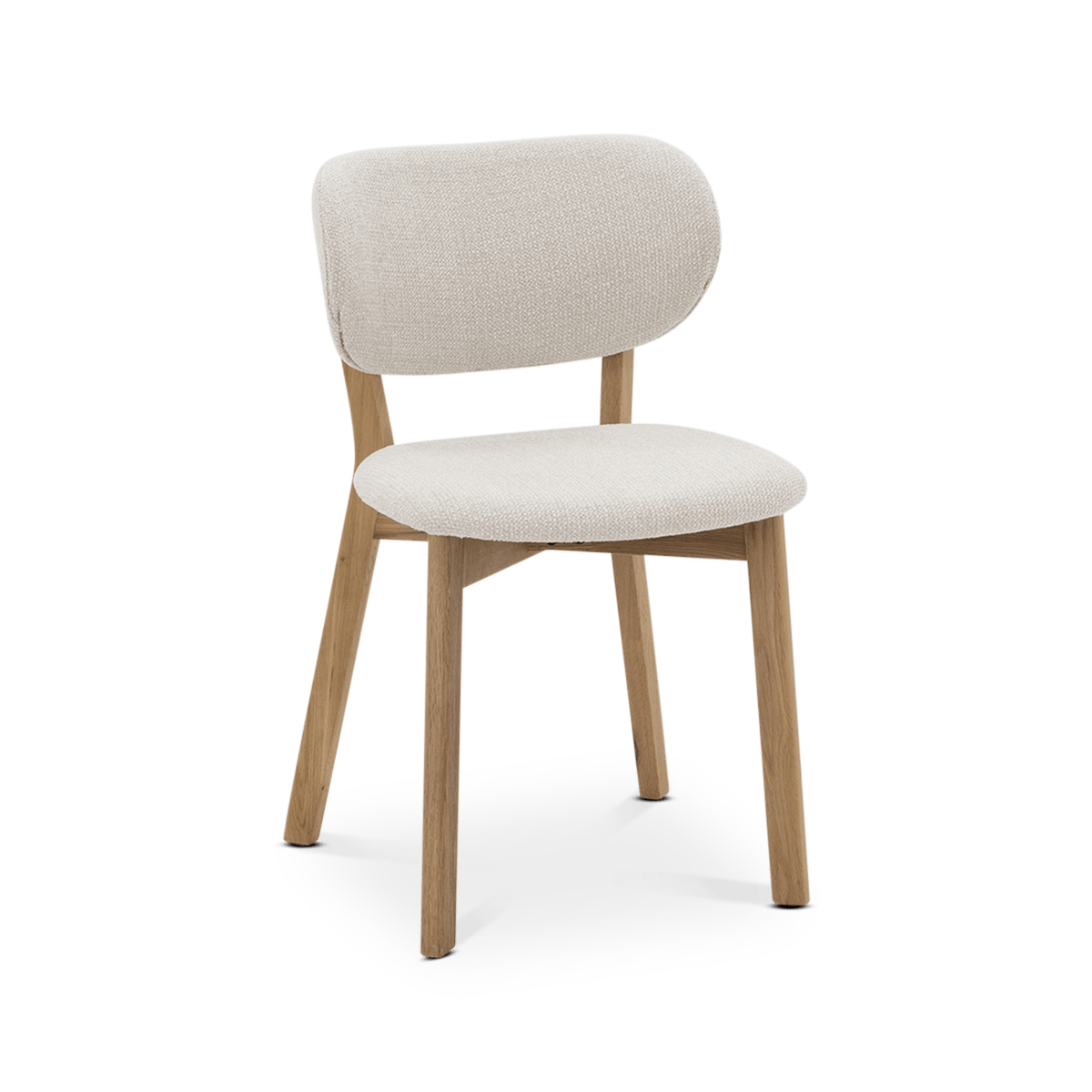 Stoel NIKKO Ivory cream/Natural oak