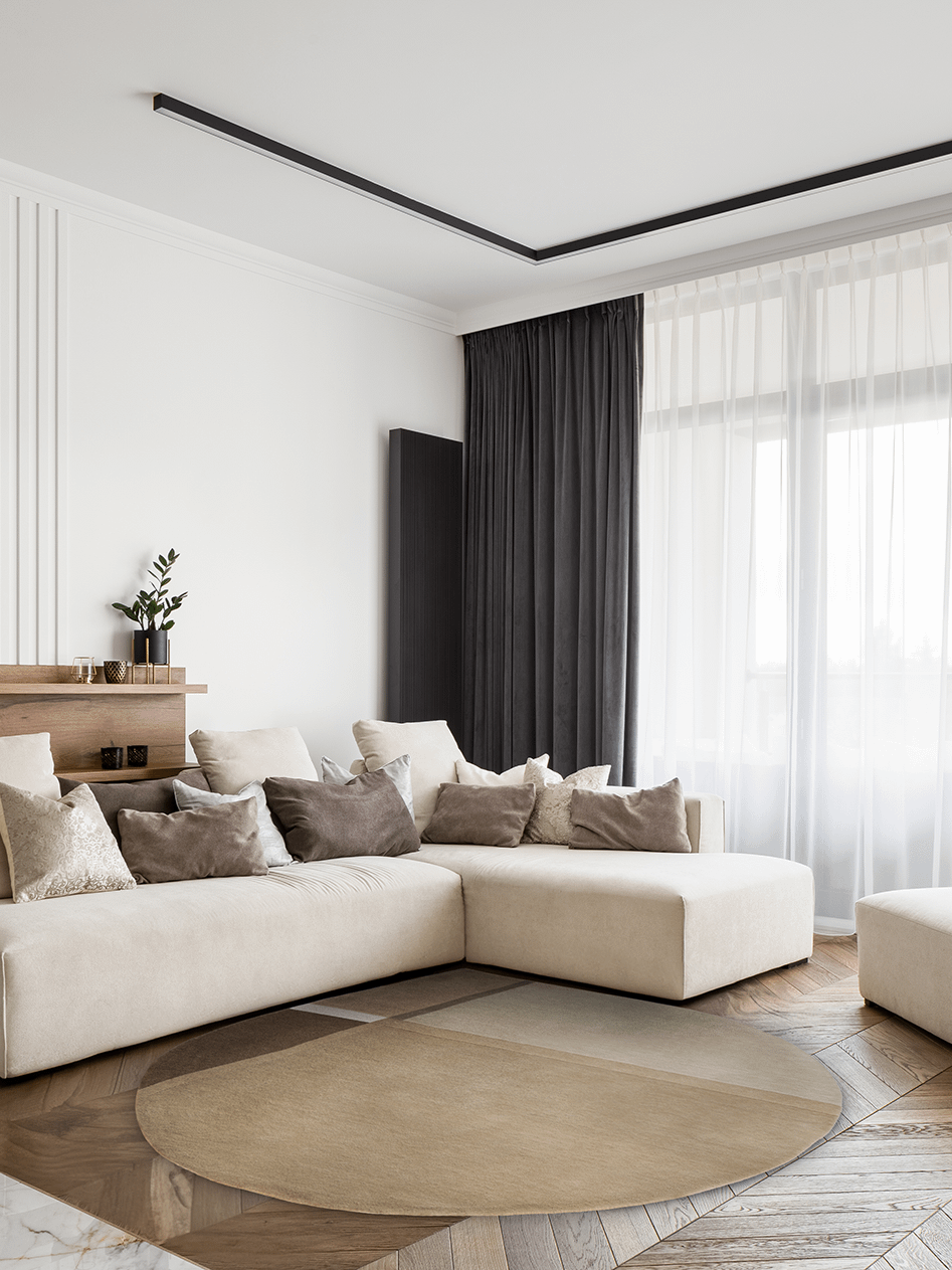 Tapijt Palau Girare Ø200 Beige
