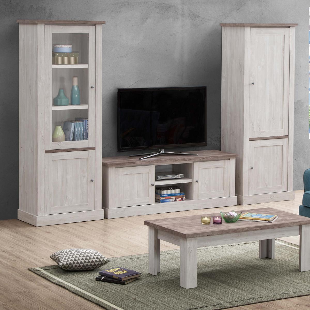 Vitrinekast ROSINA White oak