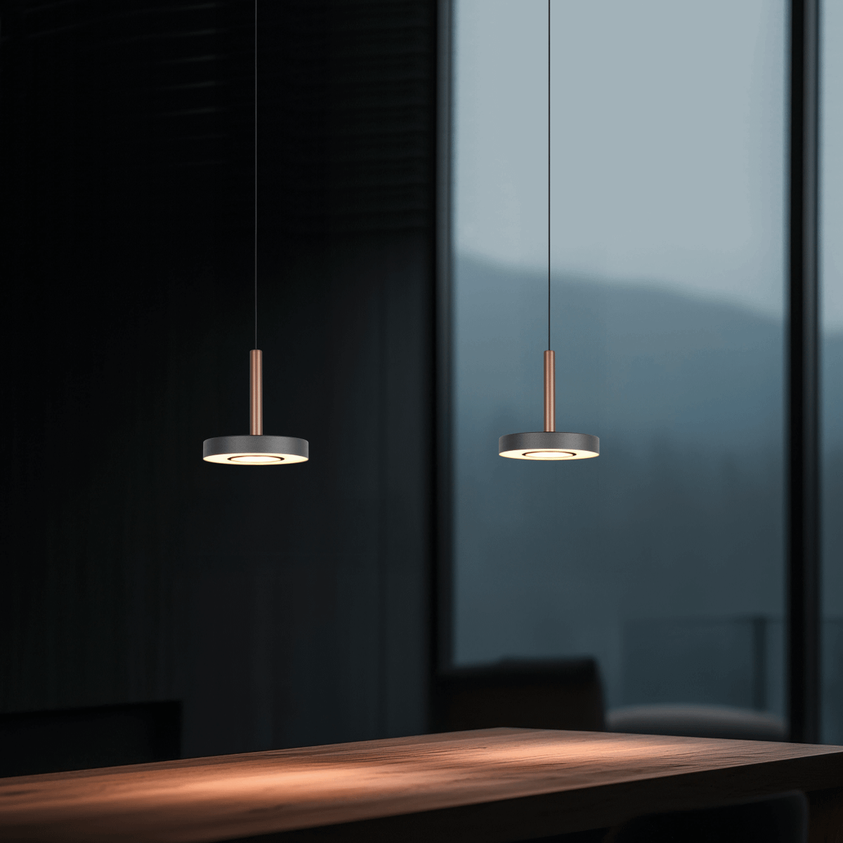 Hanglamp GUANO 1Del. Metaal Koffie