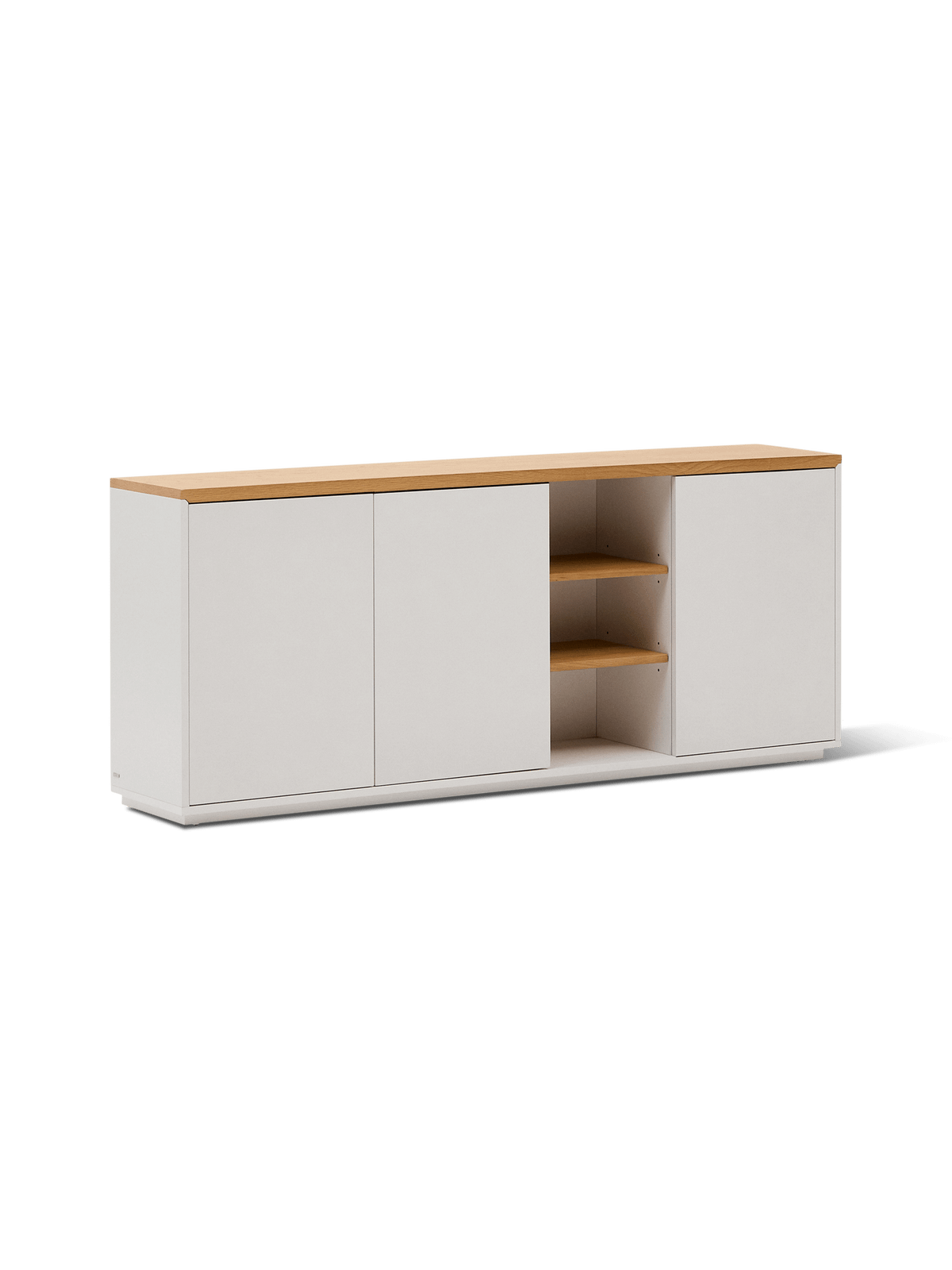 Dressoir Abilen Eikenhoutfineer en witte lak 180 x 75 cm