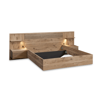 Bed ILJA 160x200 Zijwand met Nachttafels Bed ILJA 160x200 Zijwand met Nachttafels