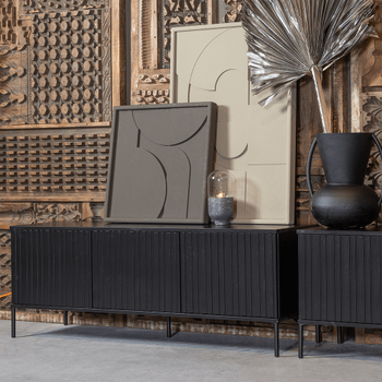 Woood TV-meubel GRAVURE Zwart B150 Woood TV-meubel GRAVURE Zwart B150